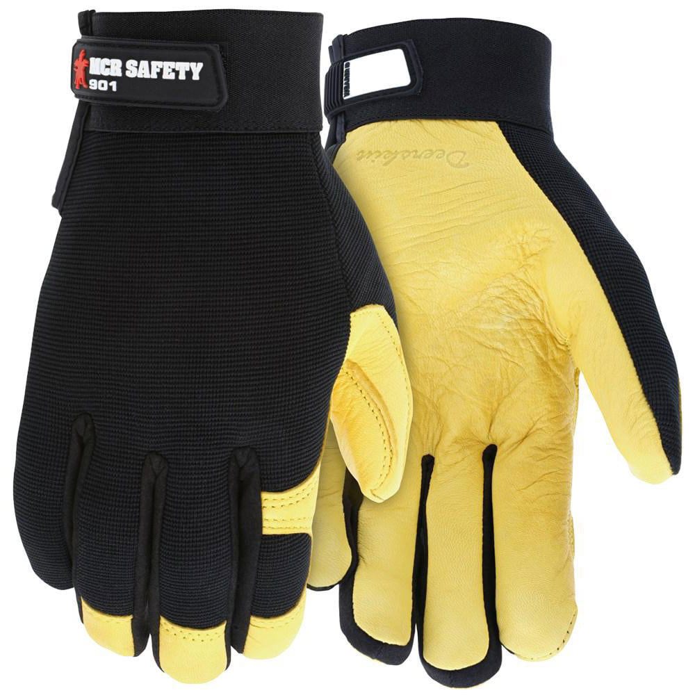 Work Gloves: Memphis 901, Size 2X-Large, Spandex & Deerskin Leather Lined, Spandex & Deerskin Leather, Mechanic's & Lifting
