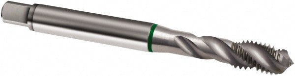 Spiral Flute Tap: M8 x 1.25, Metric, 3 Flute, Bottoming, 6H Class of Fit, Cobalt, Bright/Uncoated
