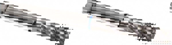 Spiral Flute Tap: 7/8-14, UNF, 4 Flute, Modified Bottoming Chamfer, 2B Class of Fit, Cobalt, Straw Finish