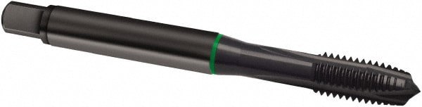 Spiral Point Tap: #8-32, UNC, 3 Flutes, Plug, 2B, Cobalt, Oxide Finish