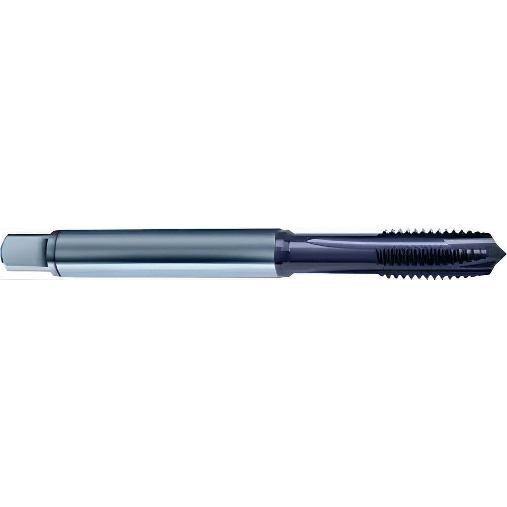 Spiral Point Tap: #8-32 UNC, 3 Flutes, Plug Chamfer, 2BX Class of Fit, High-Speed Steel-E-PM, TiAlN Coated