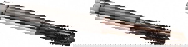 Spiral Point Tap: 3/8-16, UNC, 4 Flutes, Plug, 3B, Powdered Metal, TiAlN Finish