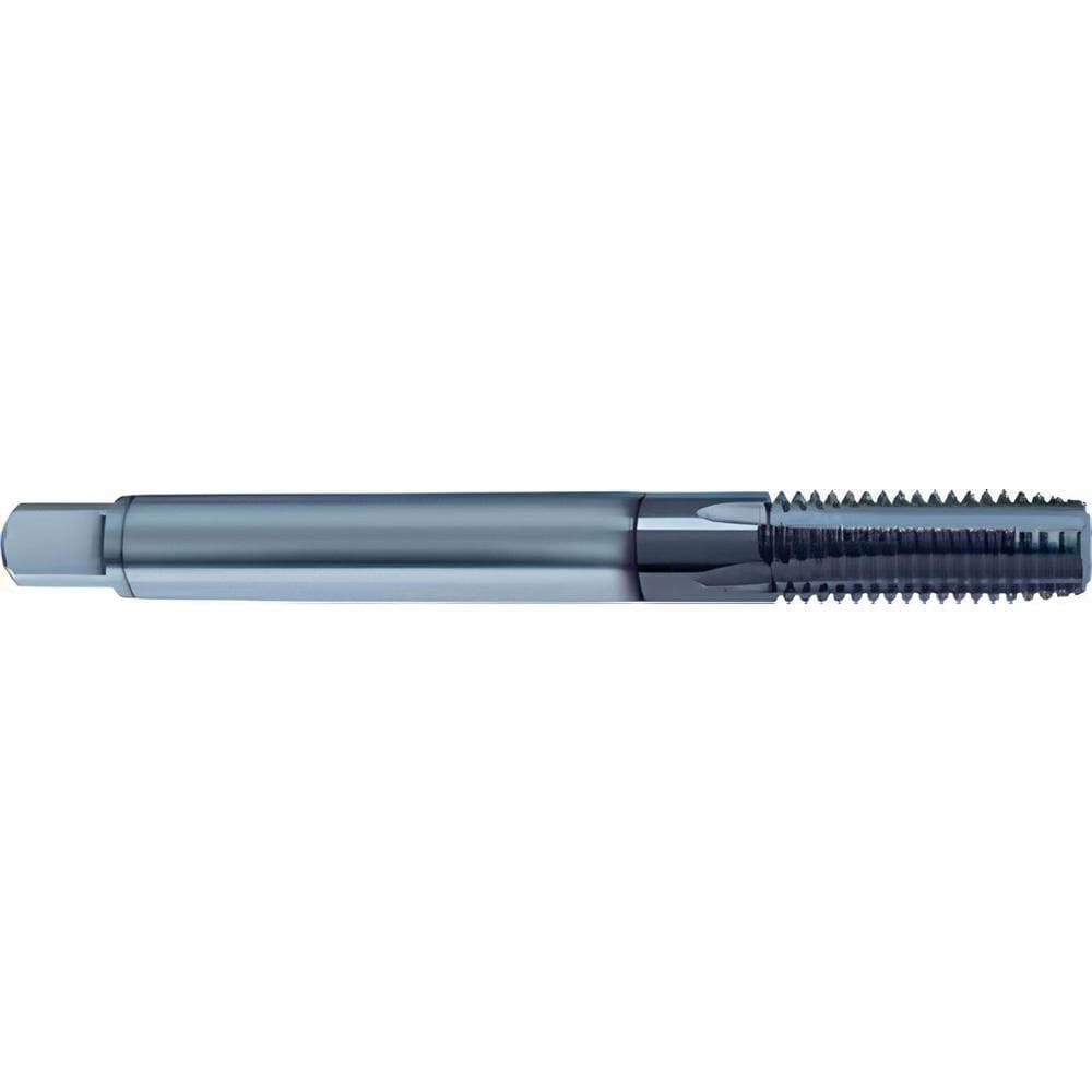 Straight Flute Tap: M3x0.5 Metric, 3 Flute, Plug Chamfer, 6H Class of Fit, Solid Carbide, TiCN Finish
