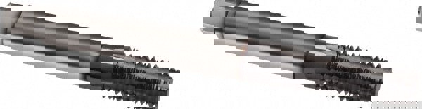 Straight Flute Tap: M8x1.25 Metric, 5 Flute, Plug Chamfer, 6H Class of Fit, Solid Carbide, TiCN Finish