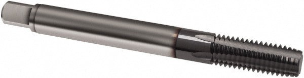 Straight Flute Tap: M16x2 Metric, 5 Flute, Plug Chamfer, 6H Class of Fit, Solid Carbide, TiCN Finish