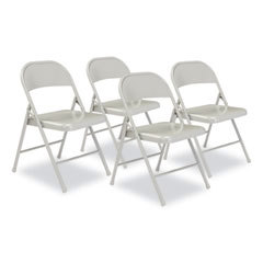 Folding Chairs; Material: Steel ; Width (Inch): 18in ; Seat Color: Gray ; Frame Color: Gray ; Weight Capacity: 250lb ; Seat Depth: 15.5in