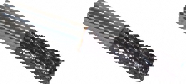 Square End Mill: 3/8'' Dia, 1'' LOC, 3/8'' Shank Dia, 2-1/2'' OAL, 4 Flutes, Solid Carbide