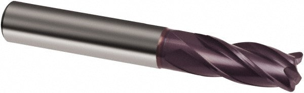 Square End Mill: 1/8'' Dia, 3/8'' LOC, 1/8'' Shank Dia, 1-1/2'' OAL, 4 Flutes, Solid Carbide