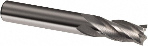 Square End Mill: 7/32'' Dia, 5/8'' LOC, 1/4'' Shank Dia, 2-1/2'' OAL, 4 Flutes, Solid Carbide