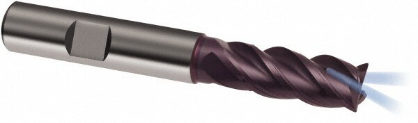 Square End Mill: 0.4724'' Dia, 1.0236'' LOC, 4 Flutes, Solid Carbide