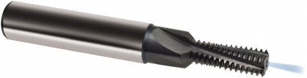 Helical Flute Thread Mill: M12x1.5, Internal, 4 Flute, 14.00 mm Shank Dia, Solid Carbide