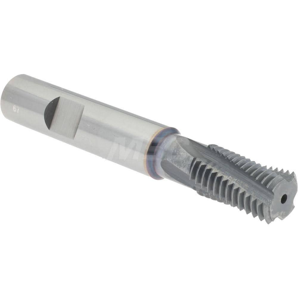 Helical Flute Thread Mill: 3/4-16, Internal, 4 Flute, Solid Carbide
