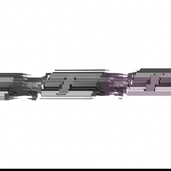 Corner Chamfer End Mill: 10 mm Dia, 11 mm LOC, 2 Flutes, 0.1 mm Chamfer Width, Solid Carbide