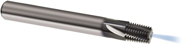 Helical Flute Thread Mill: 3/8-18, Internal, 4 Flute, 14.00 mm Shank Dia, Solid Carbide