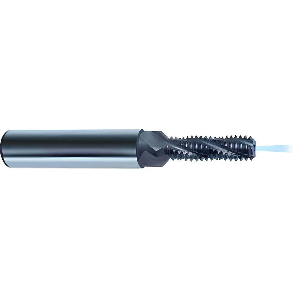 Helical Flute Thread Mill: M3x0.5, Internal, 3 Flute, 6.00 mm Shank Dia, Solid Carbide