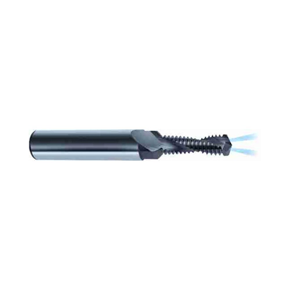 Helical Flute Thread Mill: M16x2, Internal, 2 Flute, 18.00 mm Shank Dia, Solid Carbide