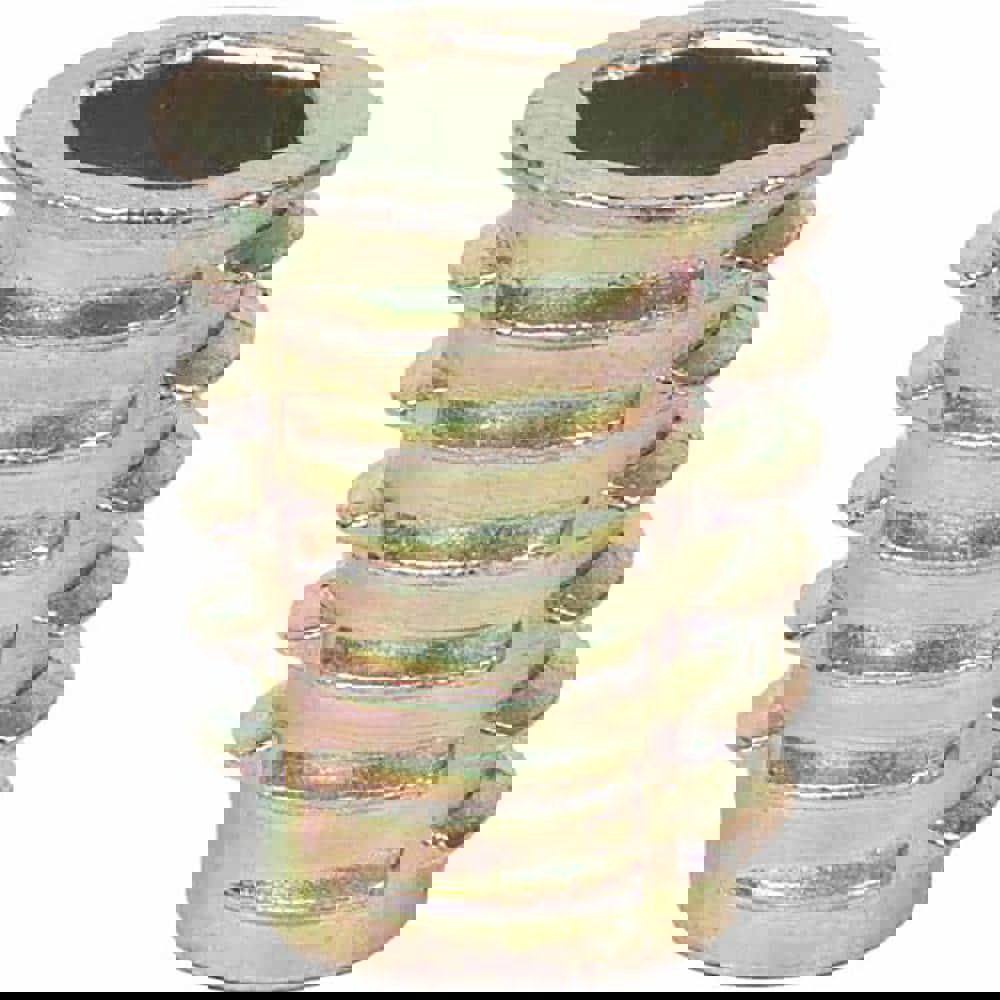 Hex Drive & Slotted Drive Threaded Inserts; Product Type: Flanged Hex Drive ; Thread Size: 3/8-16 ; Material: Zinc Alloy ; Finish: Hexavalent Chrome ; Drill Size: 0.5000 ; Hex Size: 3/8