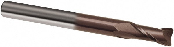 Square End Mill: 0.1575'' Dia, 0.315'' LOC, 2 Flutes, Solid Carbide