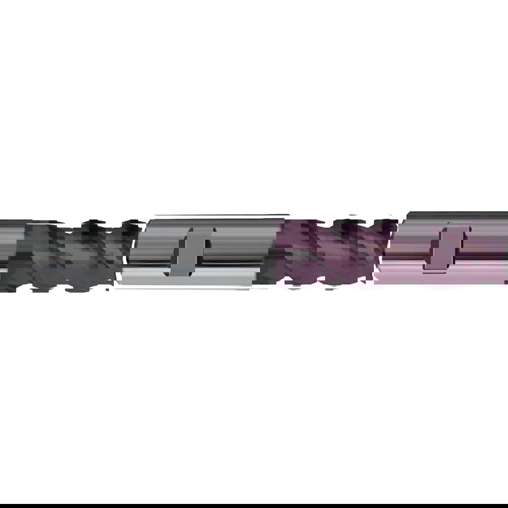 Corner Chamfer End Mill: 8.50 mm Dia, 19.00 mm LOC, 3 Flute, 0.10 mm Chamfer Width, Solid Carbide