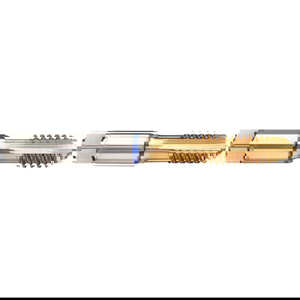 Spiral Point Tap: M12x1.75 Metric, 4 Flutes, Plug Chamfer, 6H Class of Fit, High-Speed Steel-E-PM, TiN Coated