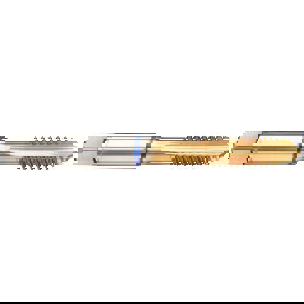 Spiral Point Tap: #4-40 UNC, 3 Flutes, Plug Chamfer, 2B Class of Fit, High-Speed Steel-E-PM, TiN Coated