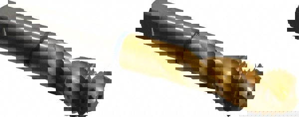 Spiral Flute Tap: M14 x 2.00, Metric Coarse, 3 Flute, Modified Bottoming, 6H Class of Fit, Powdered Metal, TiN Finish