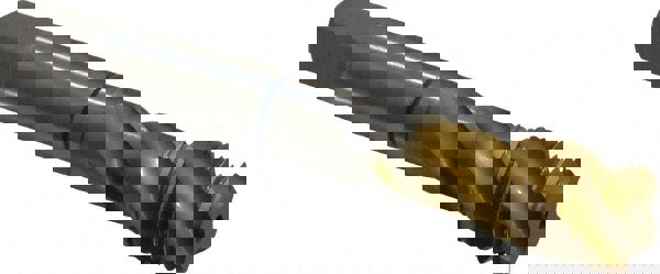 Spiral Flute Tap: M16 x 2.00, Metric Coarse, 4 Flute, Modified Bottoming, 6H Class of Fit, Powdered Metal, TiN Finish