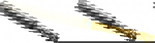 Spiral Flute Tap: #6-32, UNC, 3 Flute, Modified Bottoming, 2B Class of Fit, Powdered Metal, TiN Finish