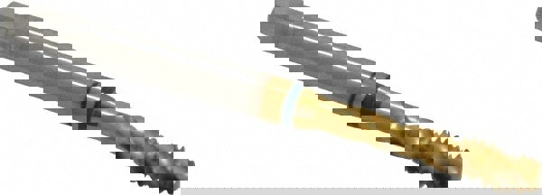 Spiral Flute Tap: #10-24, UNC, 3 Flute, Modified Bottoming, 2B Class of Fit, Powdered Metal, TiN Finish