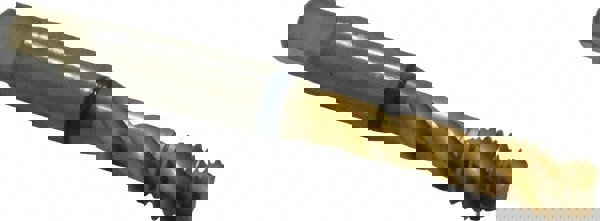 Spiral Flute Tap: 5/16-18, UNC, 3 Flute, Modified Bottoming, 2B Class of Fit, Powdered Metal, TiN Finish