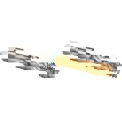 Spiral Flute Tap: 3/8-16, UNC, 3 Flute, Modified Bottoming, 2B Class of Fit, Powdered Metal, TiN Finish