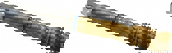 Spiral Flute Tap: 7/16-14, UNC, 3 Flute, Modified Bottoming, 2B Class of Fit, Powdered Metal, TiN Finish