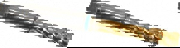 Spiral Flute Tap: 1/4-28, UNF, 3 Flute, Modified Bottoming, 2B Class of Fit, Powdered Metal, TiN Finish