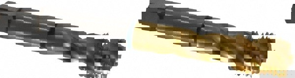 Spiral Flute Tap: 7/16-20, UNF, 3 Flute, Modified Bottoming, 2B Class of Fit, Powdered Metal, TiN Finish