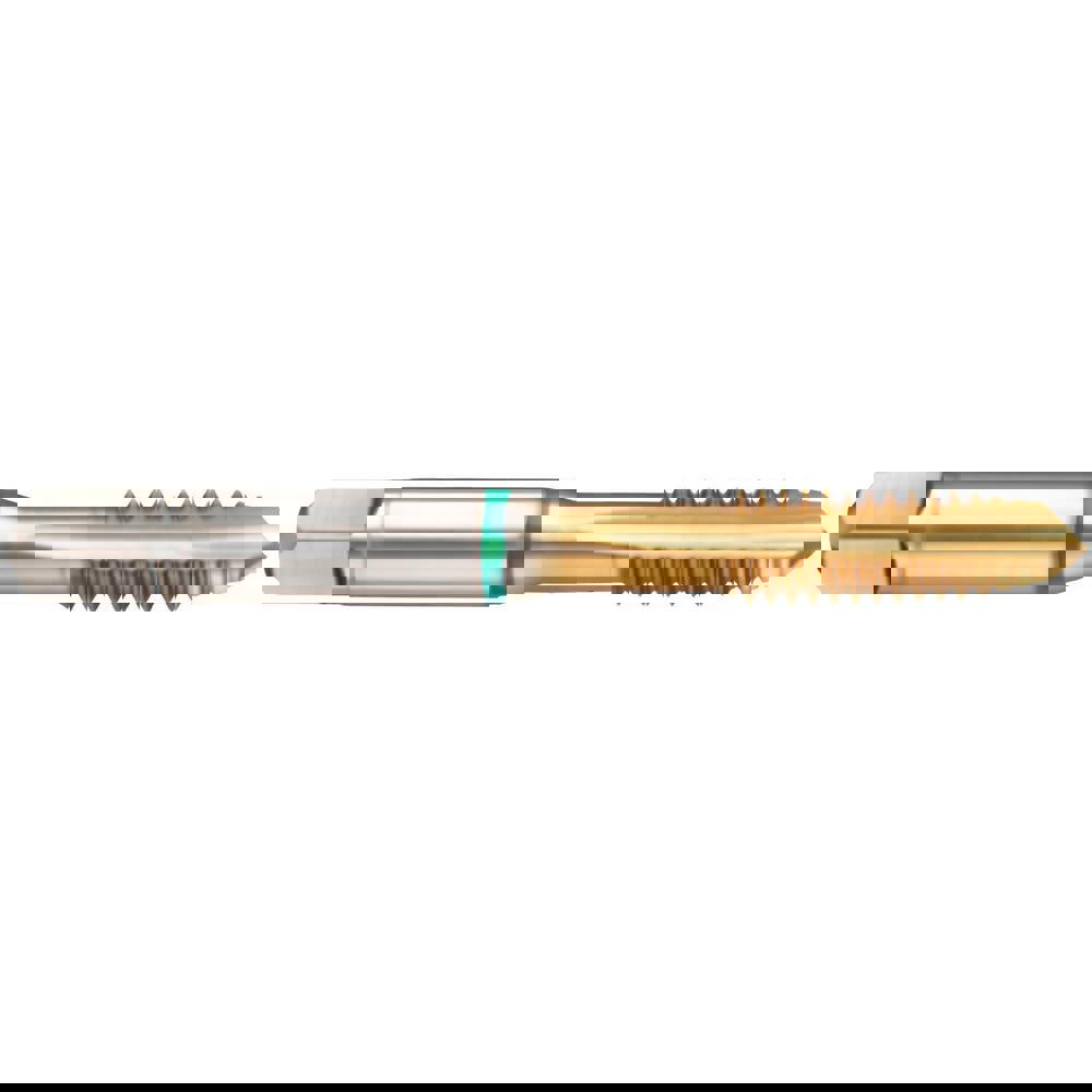 Spiral Point Tap: M3x0.5 Metric, 3 Flutes, Plug Chamfer, 6H Class of Fit, High-Speed Steel-E, TiN Coated