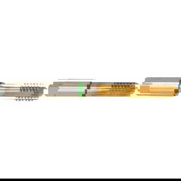 Spiral Point Tap: M6 x 1, Metric Coarse, 3 Flutes, Plug, 6H, Cobalt, TiN Finish