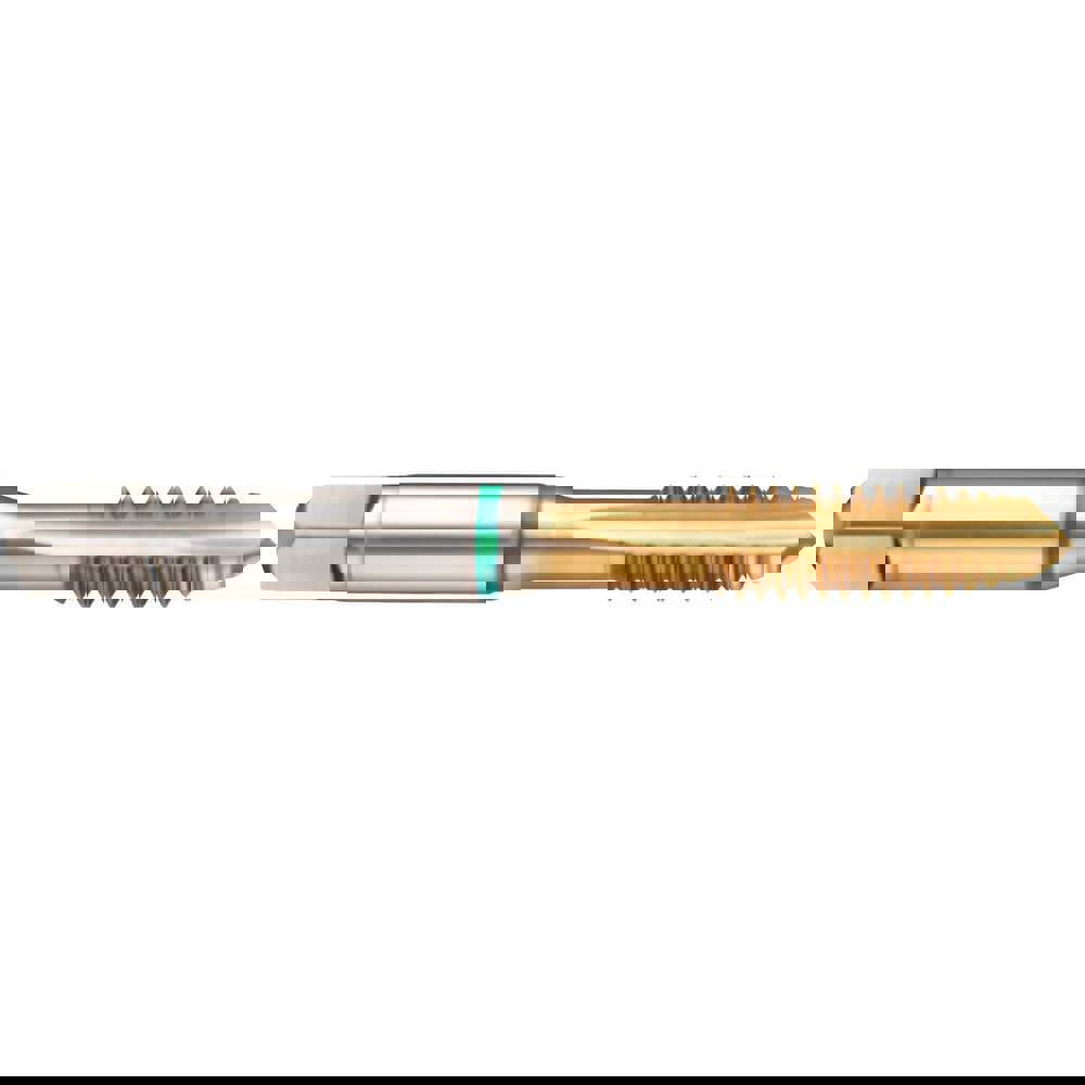 Spiral Point Tap: #12-28 UNF, 3 Flutes, Plug Chamfer, 2B Class of Fit, High-Speed Steel-E, TiN Coated