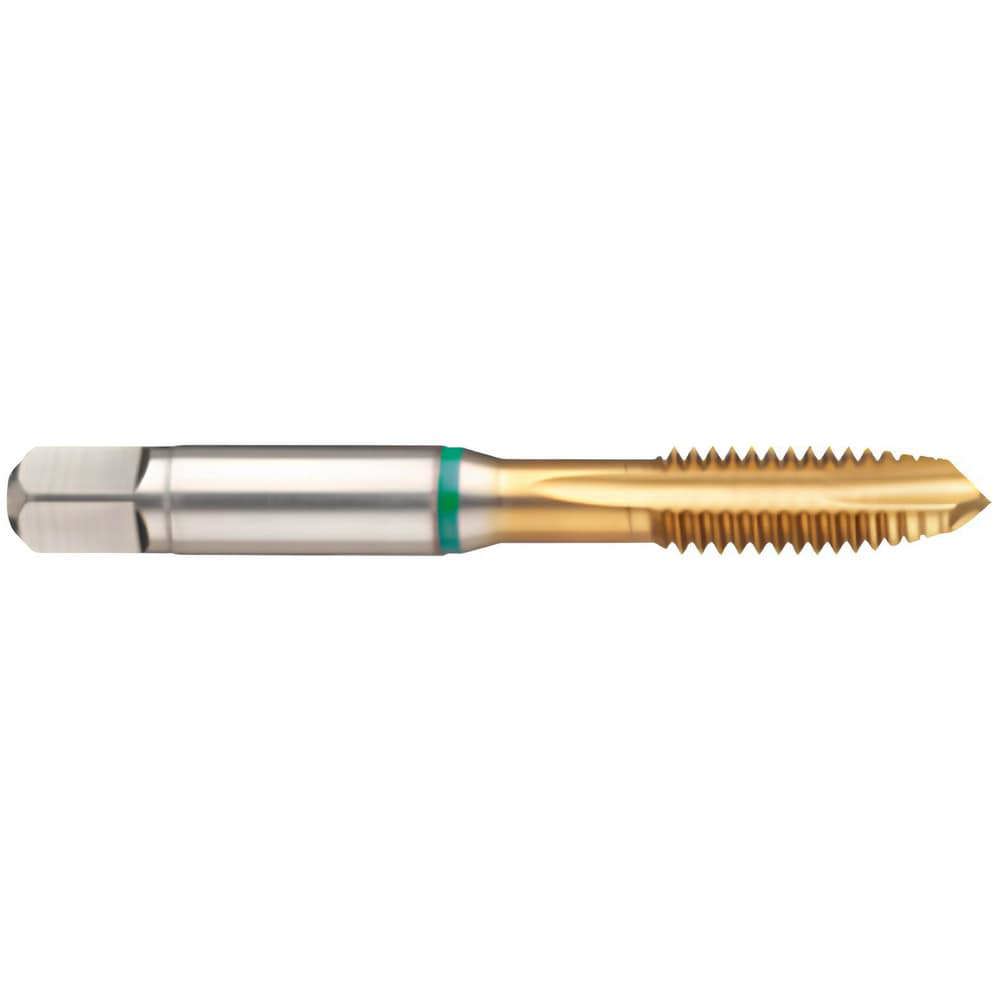 Spiral Point Tap: 1-3/8-12 UNF, 6 Flutes, Plug Chamfer, 2B Class of Fit, High-Speed Steel-E, TiN Coated
