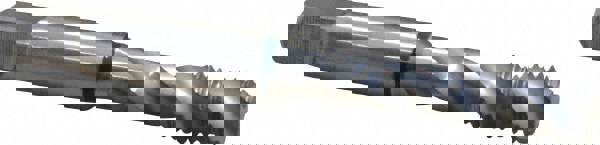 Spiral Flute Tap: M8 x 1.25, Metric Coarse, 3 Flute, Modified Bottoming, 6H Class of Fit, Cobalt, Bright/Uncoated