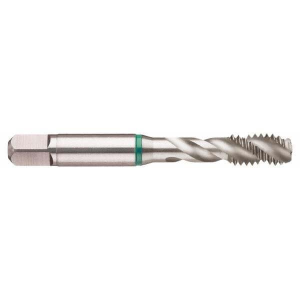 Spiral Flute Tap: M20 x 2.50, Metric Coarse, 4 Flute, Modified Bottoming, 6H Class of Fit, Cobalt, Bright/Uncoated