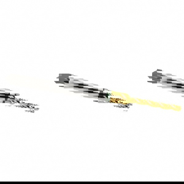 Spiral Flute Tap: #2-56, UNC, 3 Flute, Modified Bottoming, 2B Class of Fit, Cobalt, TiN Finish