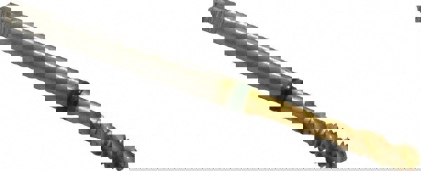 Spiral Flute Tap: #6-32, UNC, 3 Flute, Modified Bottoming, 2B Class of Fit, Cobalt, TiN Finish