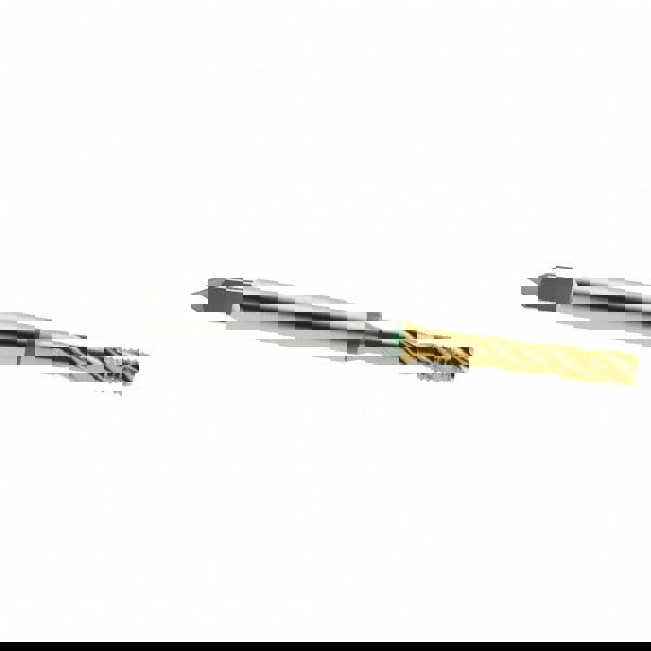 Spiral Flute Tap: #8-32 UNC, 3 Flutes, Modified Bottoming, 2B Class of Fit, Cobalt, TIN Coated