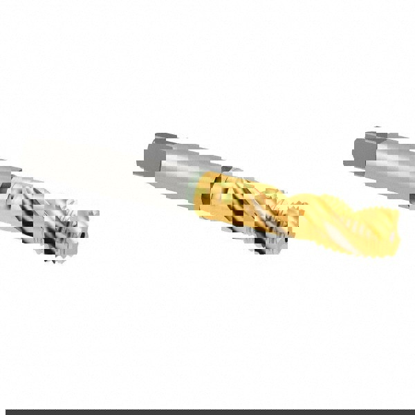 Spiral Flute Tap: 1/2-13, UNC, 3 Flute, Modified Bottoming, 2B Class of Fit, Cobalt, TiN Finish