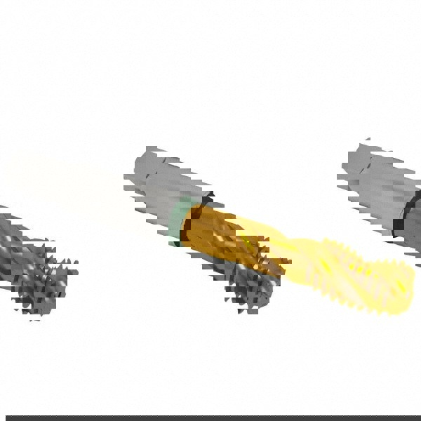 Spiral Flute Tap: 5/8-11, UNC, 4 Flute, Modified Bottoming, 2B Class of Fit, Cobalt, TiN Finish