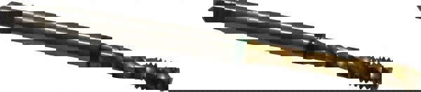 Spiral Flute Tap: #6-40, UNF, 3 Flute, Modified Bottoming, 2B Class of Fit, Cobalt, TiN Finish