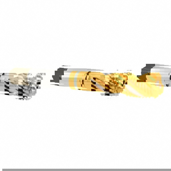 Spiral Flute Tap: 1/2-20, UNF, 3 Flute, Modified Bottoming, 2B Class of Fit, Cobalt, TiN Finish