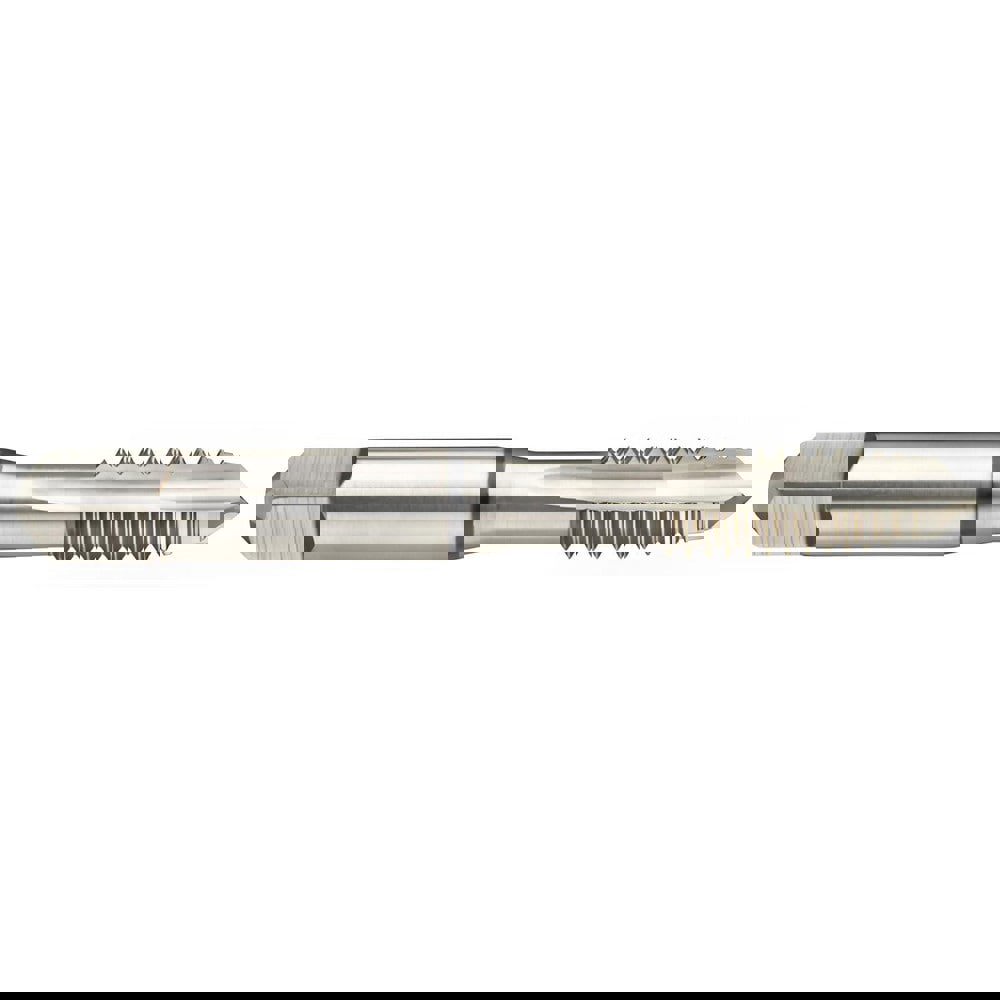 Spiral Point Tap: M8x1.25 Metric, 3 Flutes, Plug Chamfer, 6H Class of Fit, High-Speed Steel-E, Bright/Uncoated