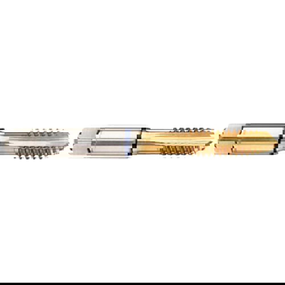 Spiral Point Tap: #8-36 UNF, 3 Flutes, Plug Chamfer, 2B Class of Fit, High-Speed Steel-E, TiN Coated