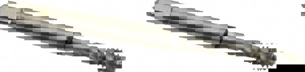 Spiral Flute Tap: #8-32, UNC, 2 Flute, Modified Bottoming, 2B Class of Fit, Cobalt, Bright/Uncoated